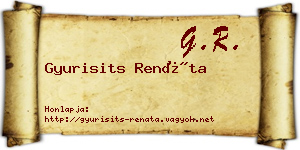 Gyurisits Renáta névjegykártya